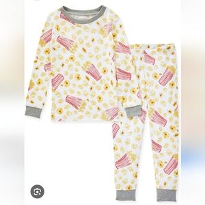Burt's Bees Kids Organic Popcorn TV Movie Long Sleeve PJ Set